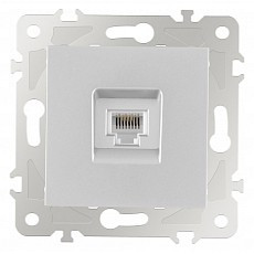 Розетка телефонная rj-11 без рамки arte milano am-203 203.51-1.silver